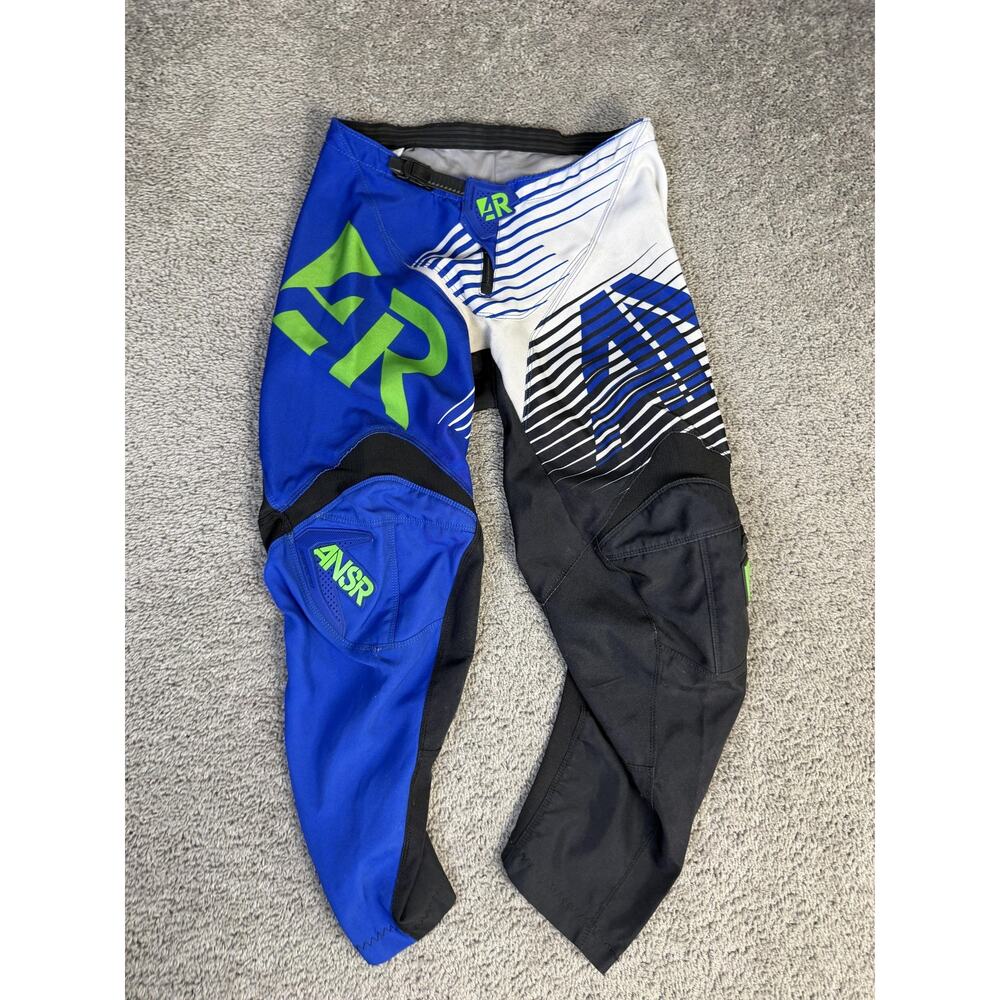 ANSR Pants Mens Medium Blue Syncron 2015 Motocross 32 Waist Adjustable Belt